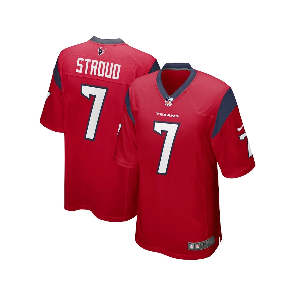 Mens Houston Texans CJ Stroud Red 2023 NFL Draft First Round Pick Alternate Game Jersey