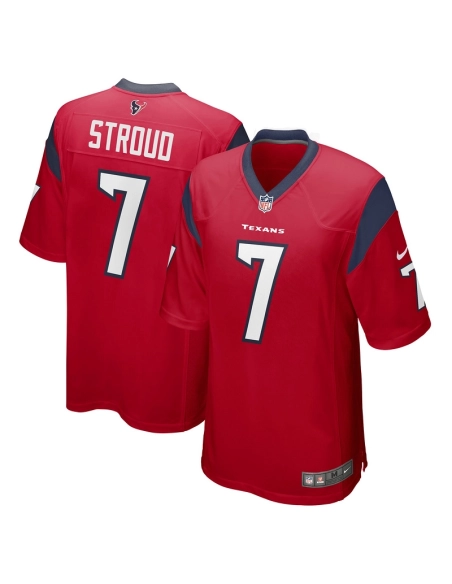 Mens Houston Texans CJ Stroud Red 2023 NFL Draft First Round Pick Alternate Game Jersey