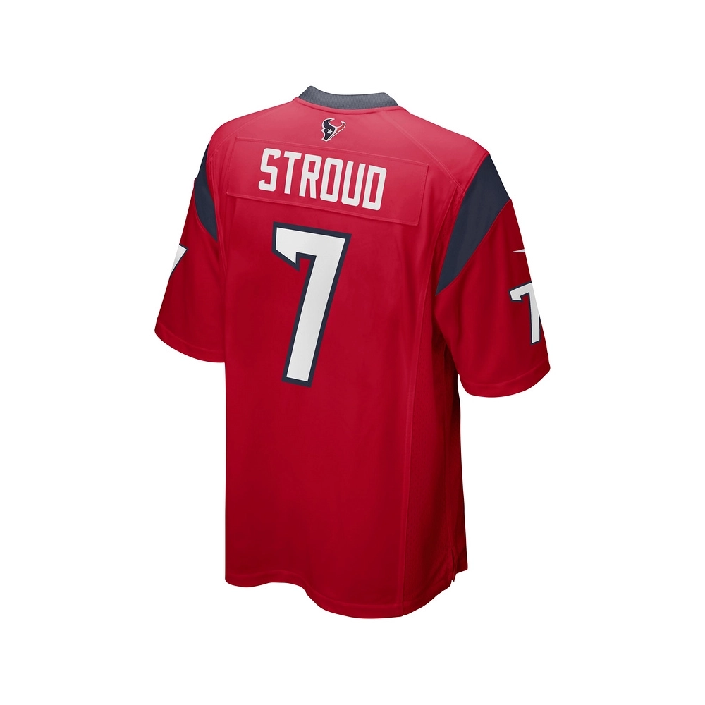 Mens Houston Texans CJ Stroud Red 2023 NFL Draft First Round Pick Alternate Game Jersey