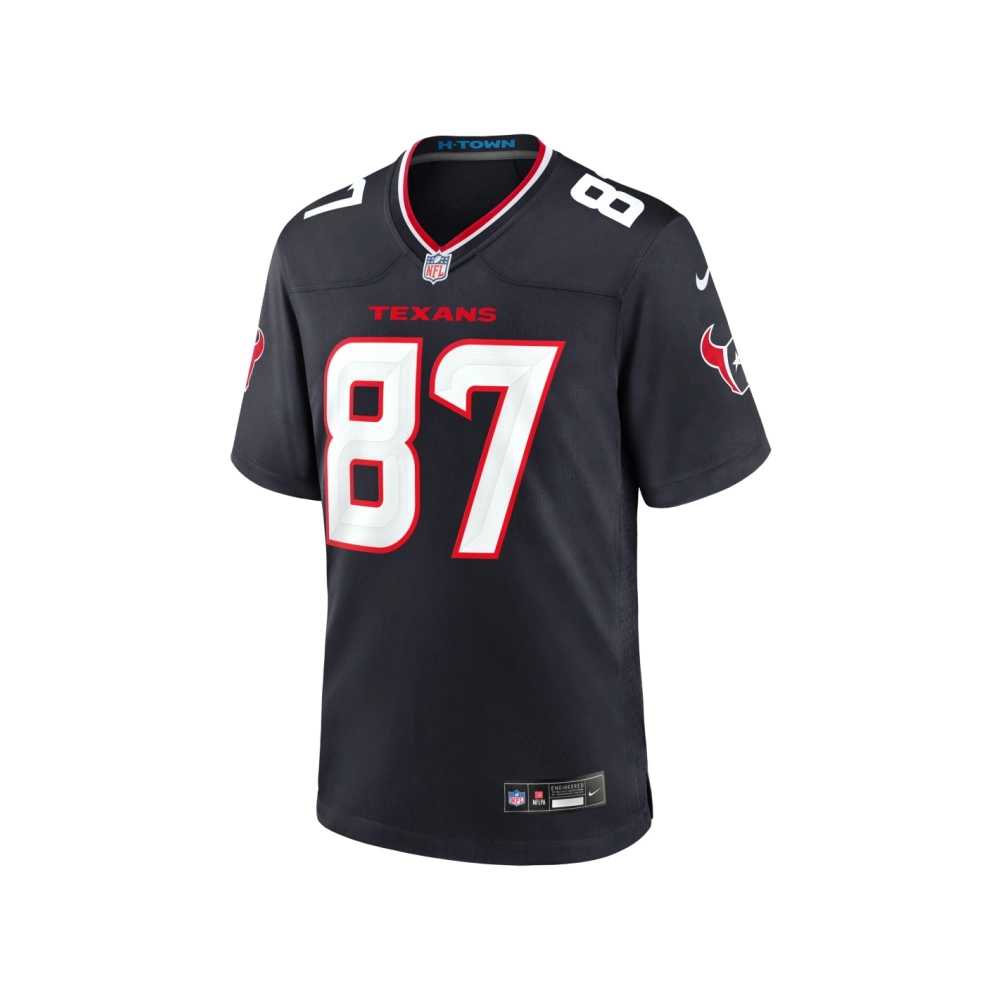 Mens Houston Texans Cade Stover Navy Game Jersey