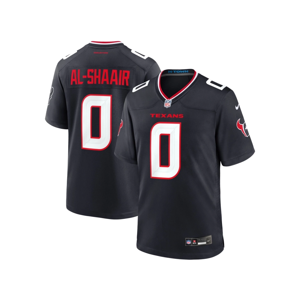 Mens Houston Texans Azeez Al-Shaair Navy Team Game Jersey
