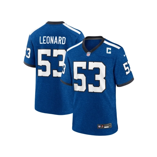 Mens Indianapolis Colts Shaquille Leonard Royal Indiana Nights Alternate Game Jersey