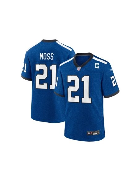 Mens Indianapolis Colts Zack Moss Royal Indiana Nights Alternate Game Jersey