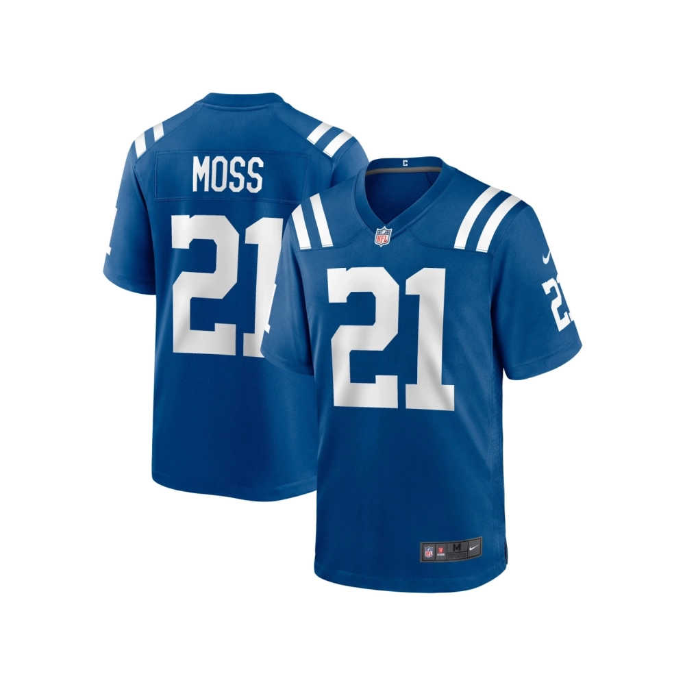 Mens Indianapolis Colts Zack Moss Royal Game Player Jersey
