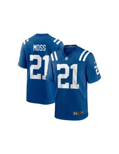 Mens Indianapolis Colts Zack Moss Royal Game Player Jersey