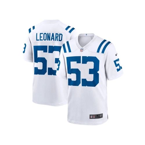 Mens Indianapolis Colts Shaquille Leonard White Player Game Jersey