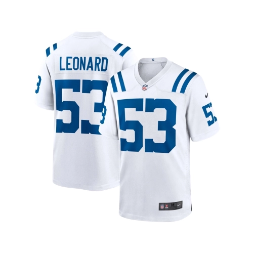 Mens Indianapolis Colts Shaquille Leonard White Game Player Jersey