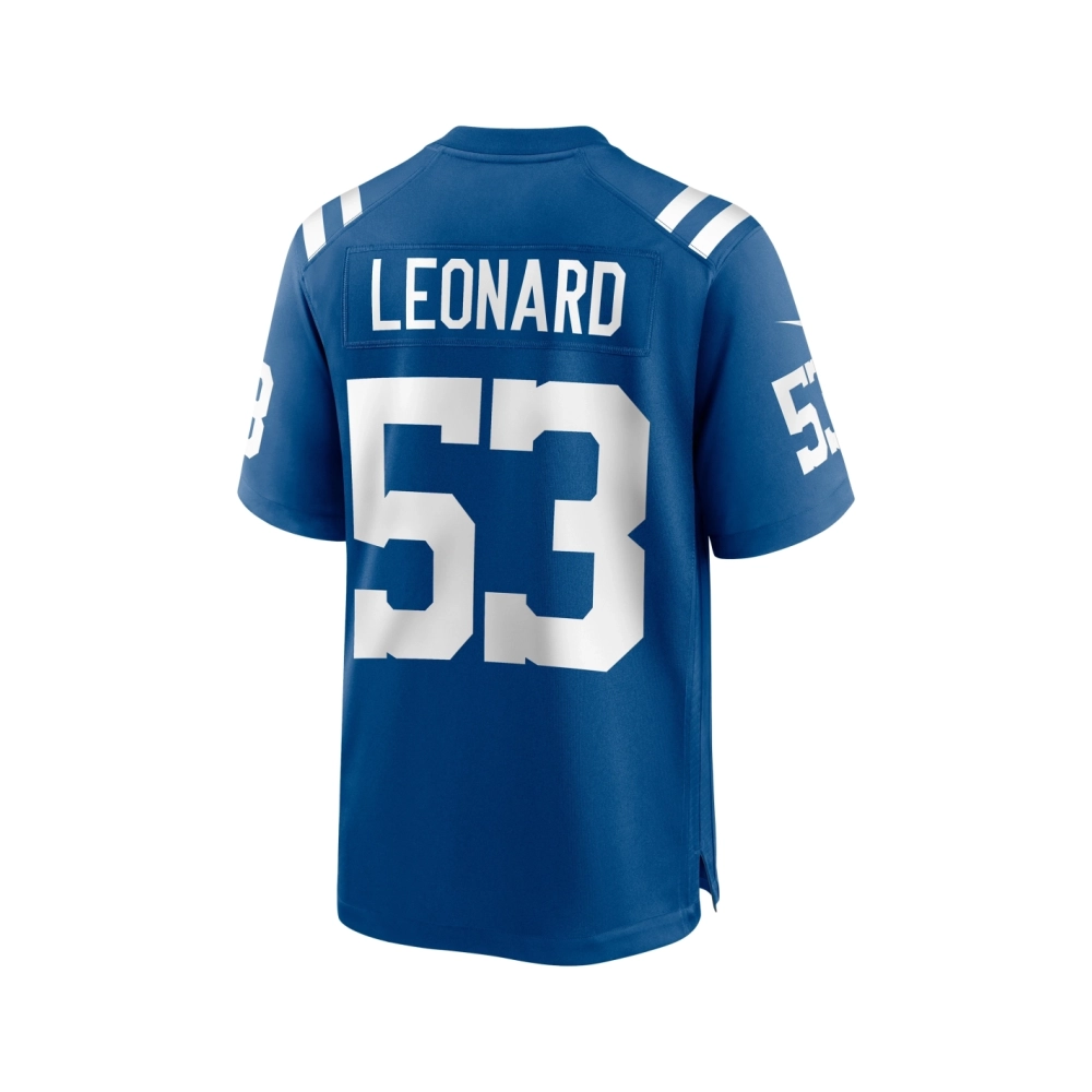 Mens Indianapolis Colts Shaquille Leonard Royal Game Player Jersey