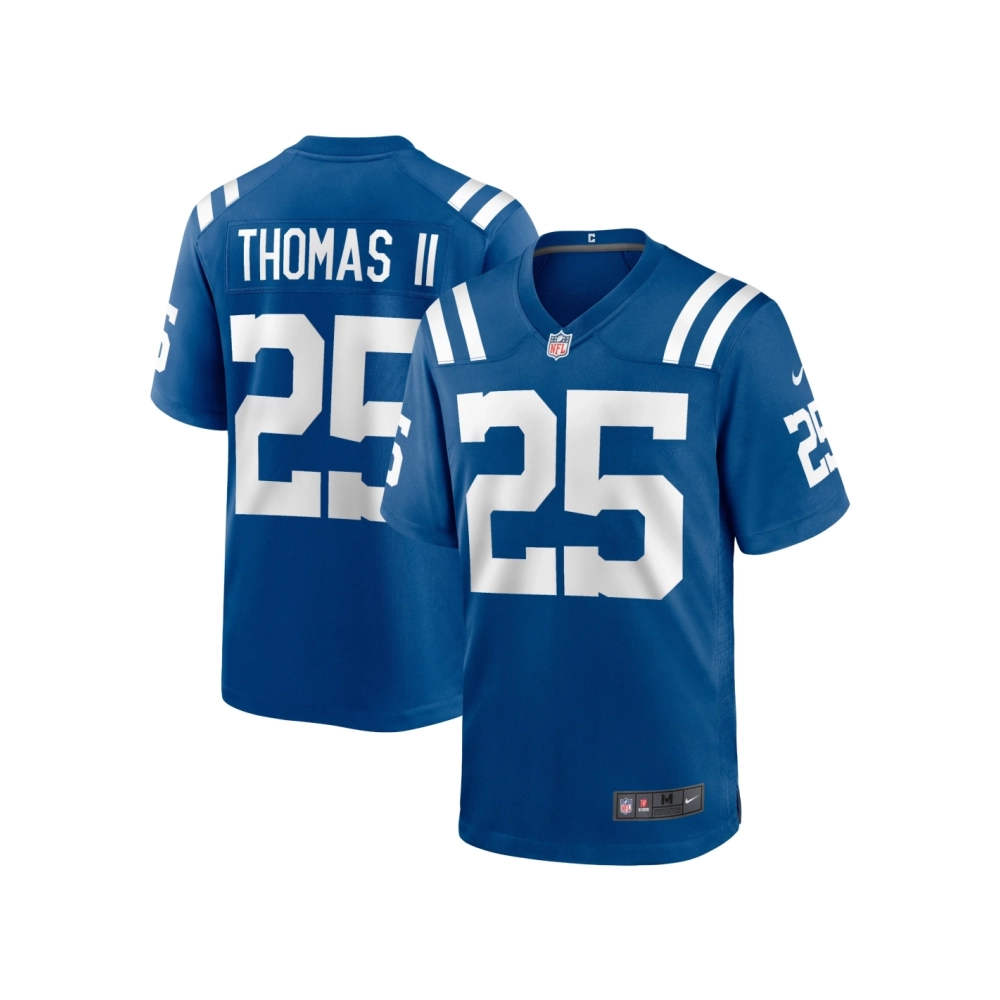 Mens Indianapolis Colts Rodney Thomas II Royal Game Player Jersey