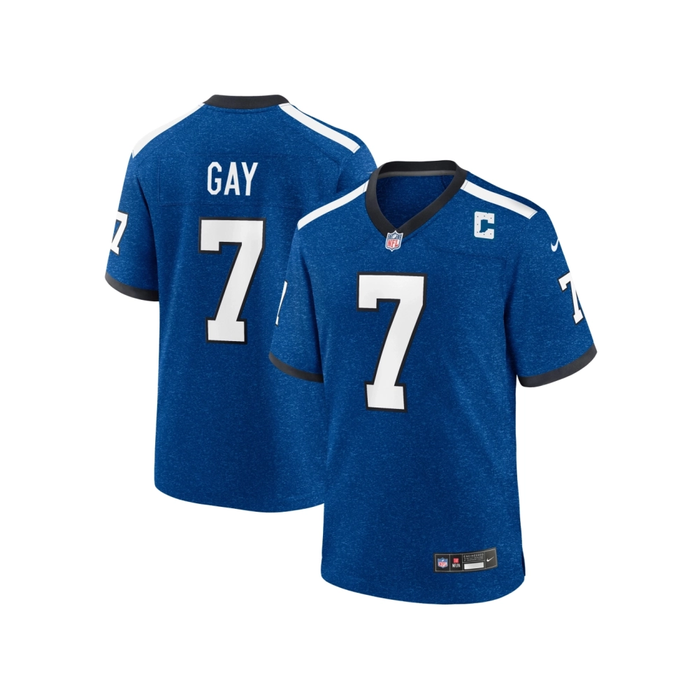 Mens Indianapolis Colts Matt Gay Royal Indiana Nights Alternate Game Jersey