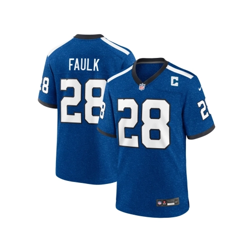Mens Indianapolis Colts Marshall Faulk Royal Indiana Nights Alternate Game Jersey