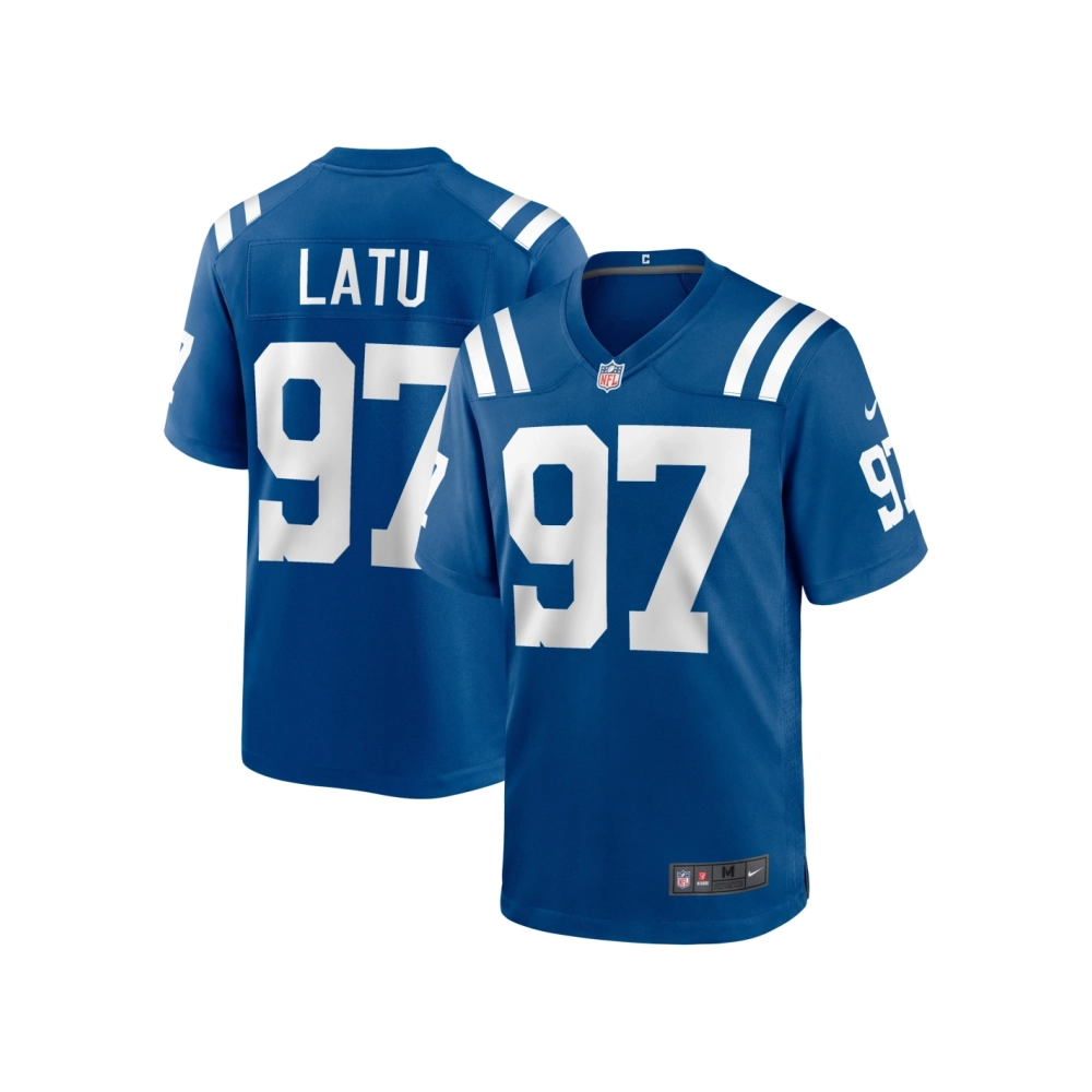Mens Indianapolis Colts Laiatu Latu Royal 2024 NFL Draft First Round Pick Player Game Jersey