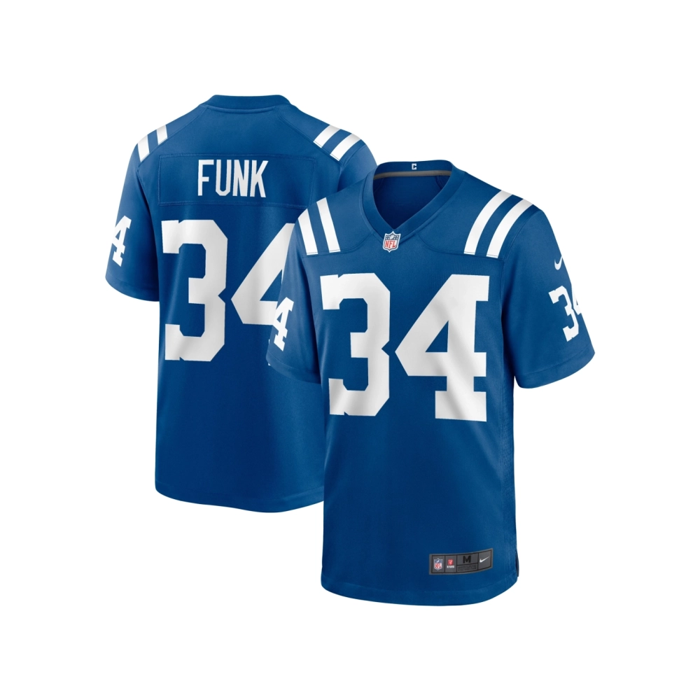 Mens Indianapolis Colts Jake Funk Royal Team Game Jersey