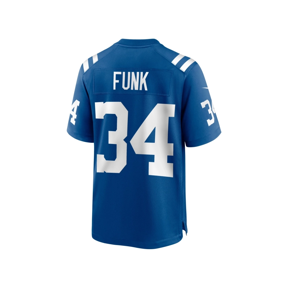 Mens Indianapolis Colts Jake Funk Royal Team Game Jersey