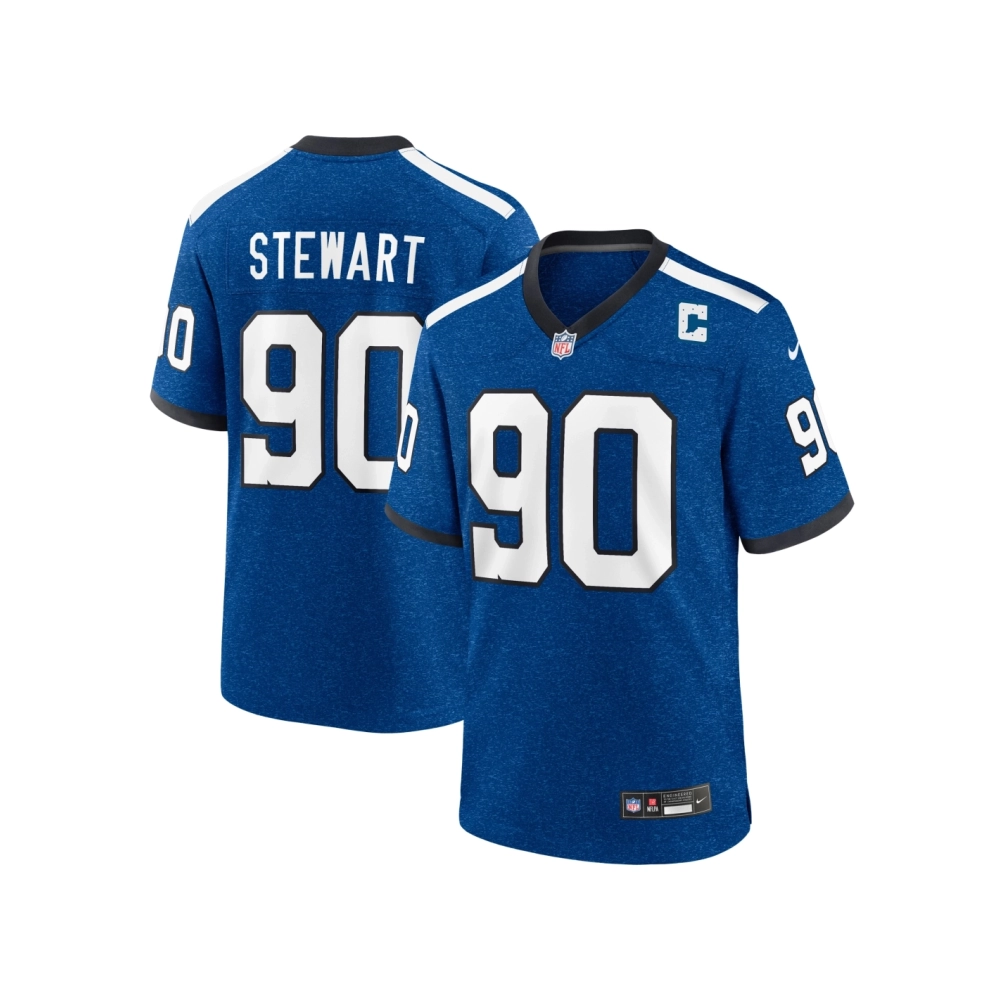 Mens Indianapolis Colts Grover Stewart Royal Indiana Nights Alternate Game Jersey