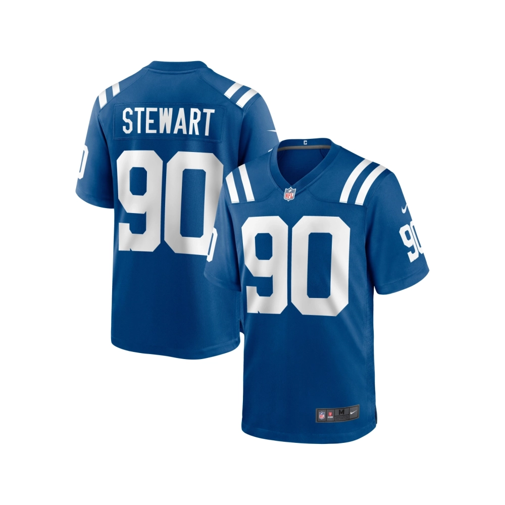 Mens Indianapolis Colts Grover Stewart Royal Game Jersey