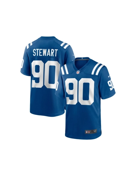 Mens Indianapolis Colts Grover Stewart Royal Game Jersey
