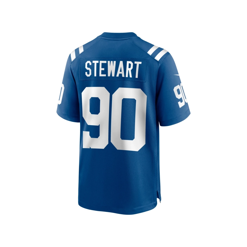 Mens Indianapolis Colts Grover Stewart Royal Game Jersey