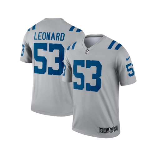 Mens Indianapolis Colts Darius Leonard Gray Inverted Legend Jersey