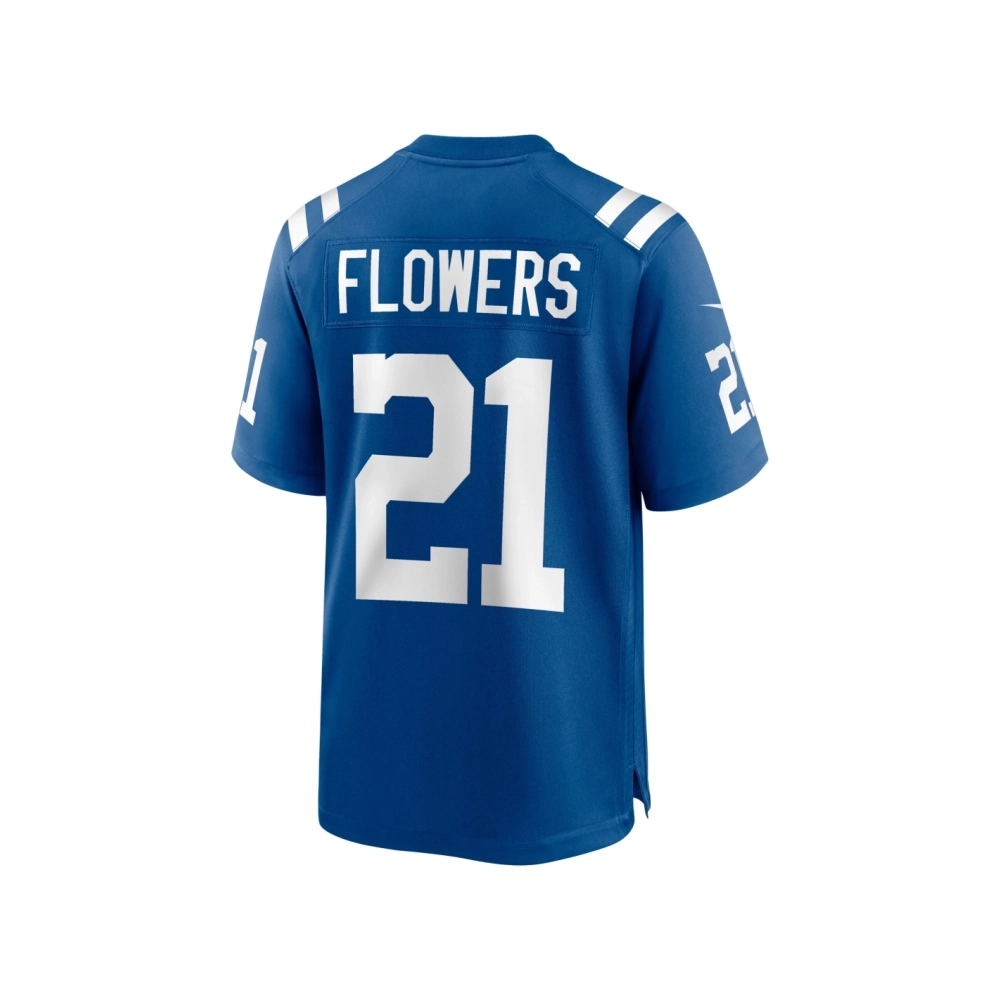 Mens Indianapolis Colts Dallis Flowers Royal Game Jersey