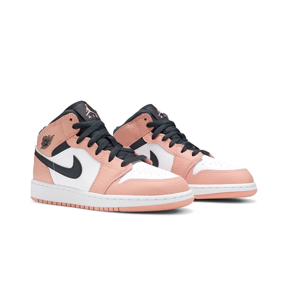 AIR JORDAN 1 MID GS PINK QUARTZ 555112 603,AIR JORDAN 1 MID,Air Jordan