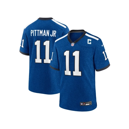 Indiana Nights Mens Indianapolis Colts Michael Pittman Jr. Blue Alternate Game Jersey