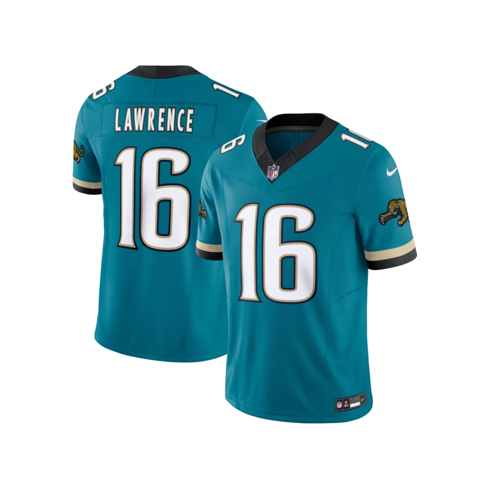 Mens Jacksonville Jaguars Trevor Lawrence Teal Prowler Throwback Vapor F.U.S.E. Limited Jersey