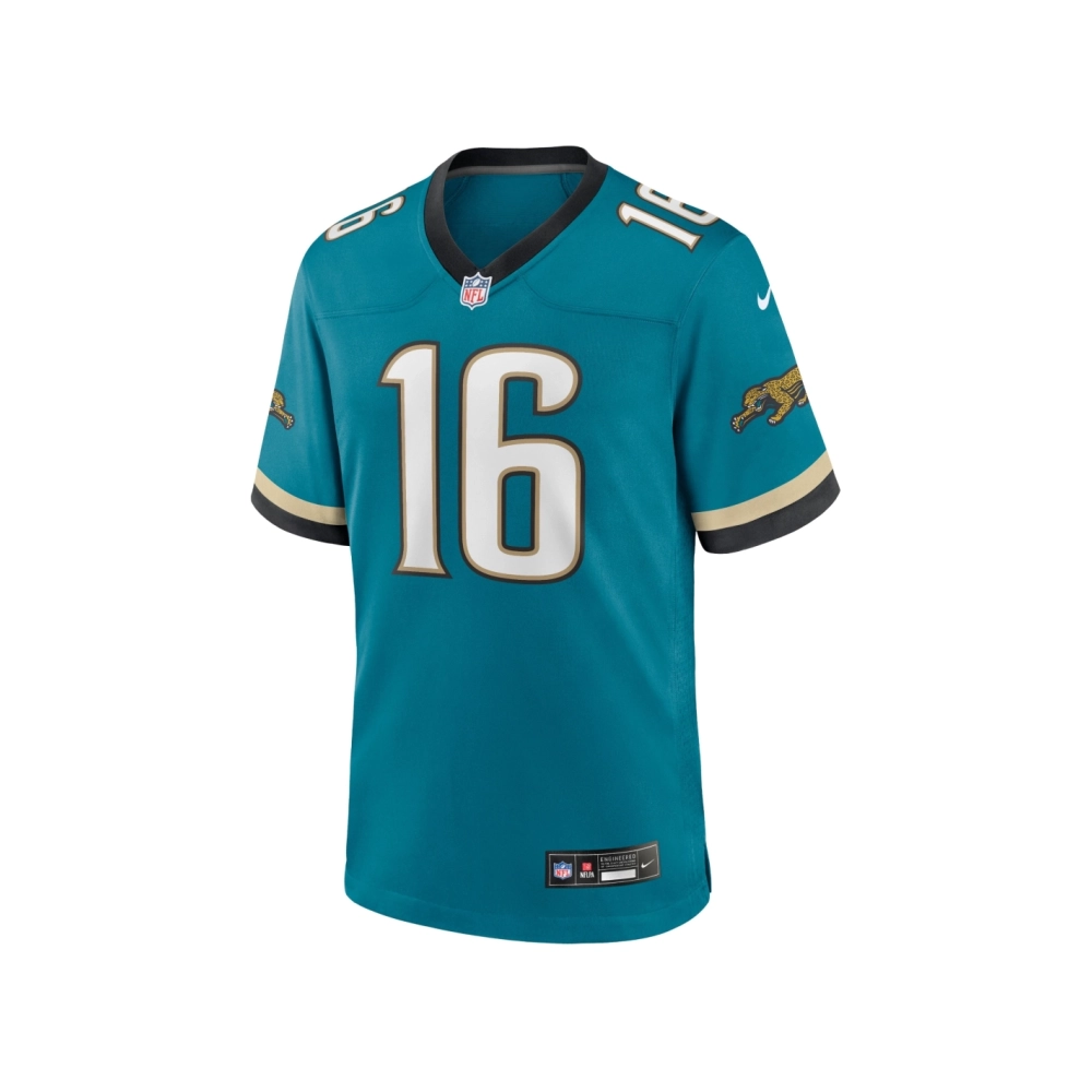 Mens Jacksonville Jaguars Trevor Lawrence Teal Prowler Throwback Player Game Jersey