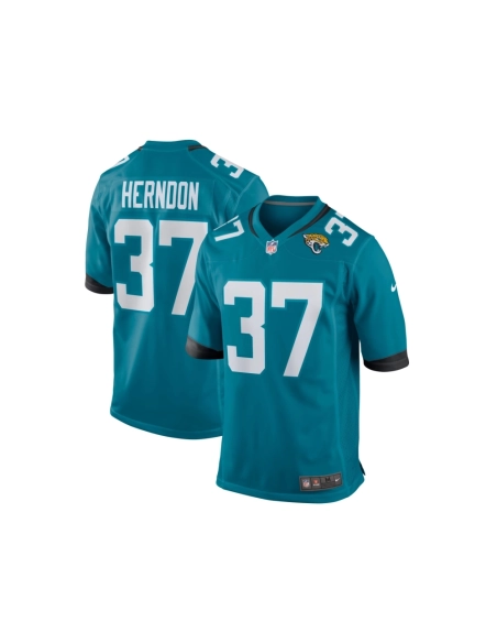 Mens Jacksonville Jaguars Tre Herndon Teal Game Jersey