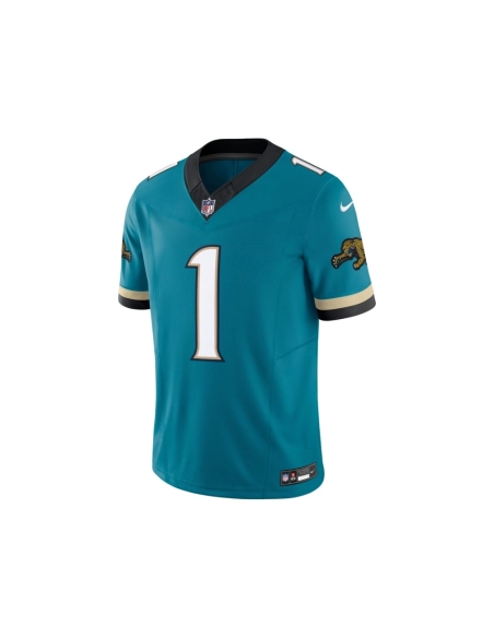 Mens Jacksonville Jaguars Travis Etienne Teal Prowler Throwback Vapor F.U.S.E. Limited Jersey