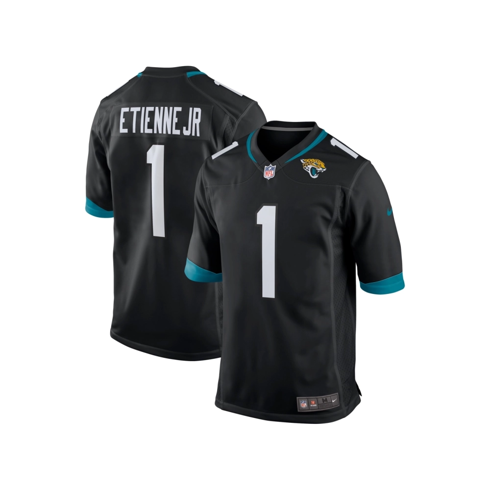 Mens Jacksonville Jaguars Travis Etienne Black Game Jersey