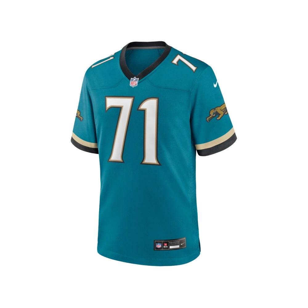 Mens Jacksonville Jaguars Tony Boselli Teal Prowler Throwback Retired Player Game Jersey