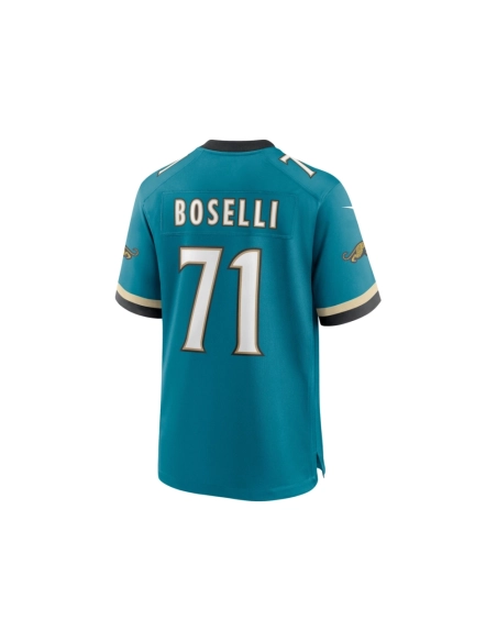 Mens Jacksonville Jaguars Tony Boselli Teal Prowler Throwback Retired Player Game Jersey