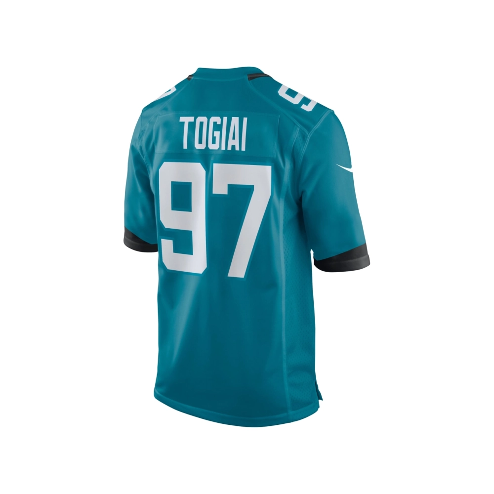 Mens Jacksonville Jaguars Tommy Togiai Teal Team Game Jersey