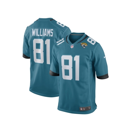 Mens Jacksonville Jaguars Seth Williams Teal Game Player Jersey