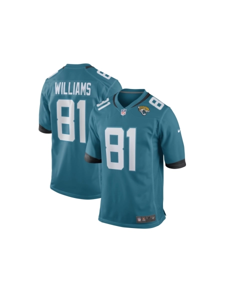Mens Jacksonville Jaguars Seth Williams Teal Game Player Jersey