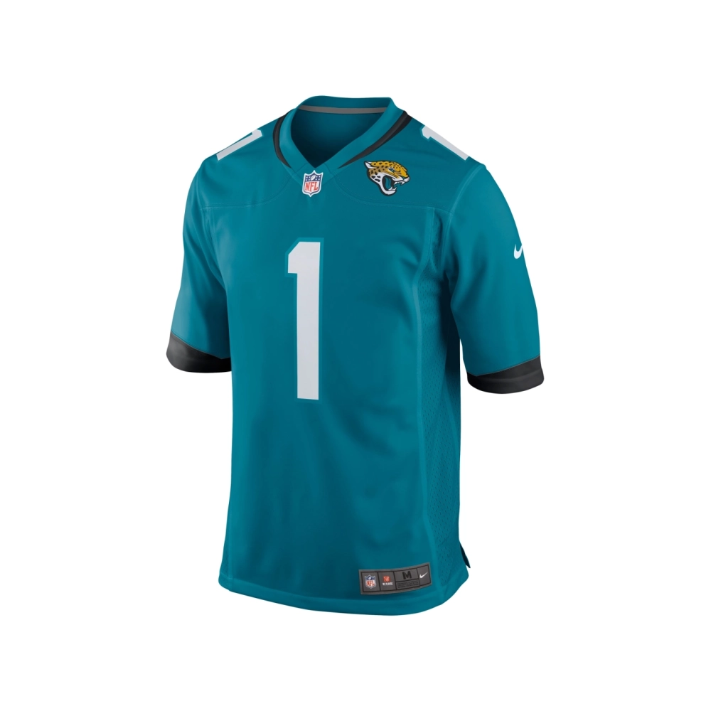 Mens Jacksonville Jaguars Number 1 Dad Teal Game Jersey