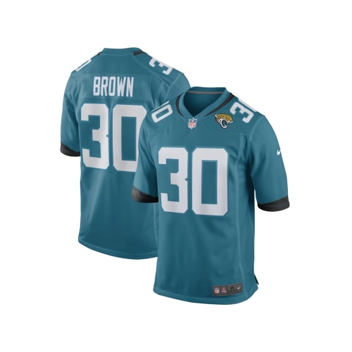 Mens Jacksonville Jaguars Montaric Brown Teal Game Player Jersey