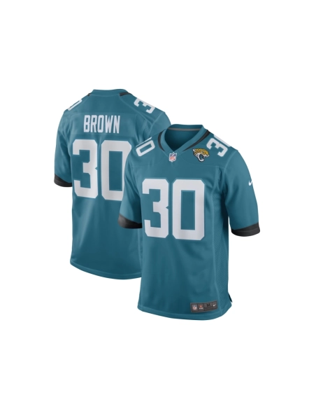 Mens Jacksonville Jaguars Montaric Brown Teal Game Player Jersey