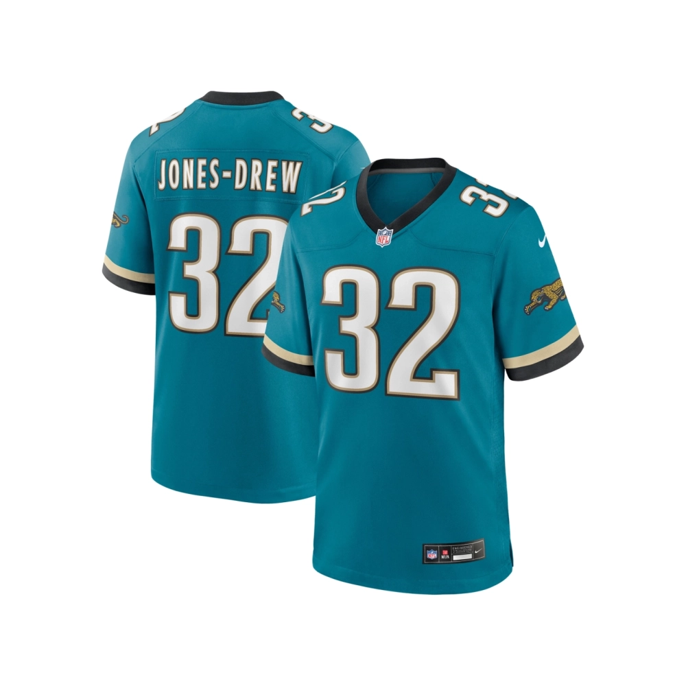 Mens Jacksonville Jaguars Maurice Jones-Drew Teal Prowler Throwback Retired Player Game Jersey