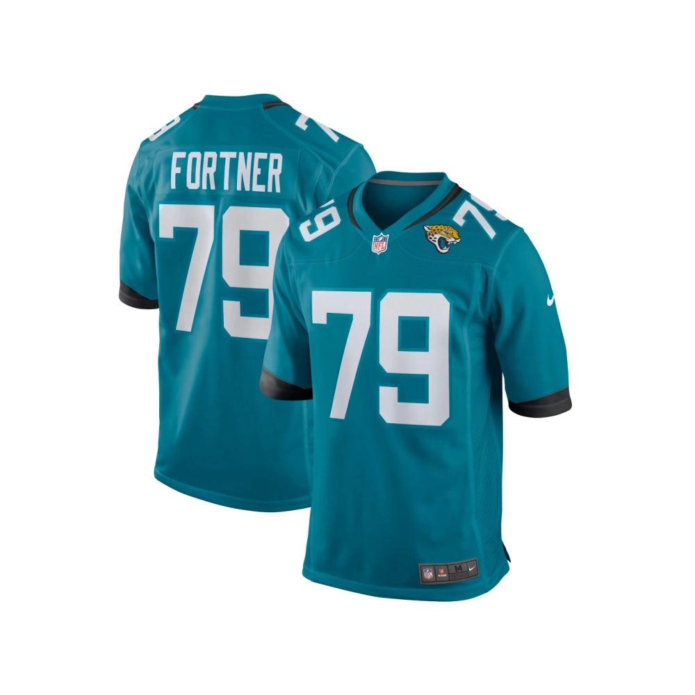 Mens Jacksonville Jaguars Luke Fortner Teal Game Jersey