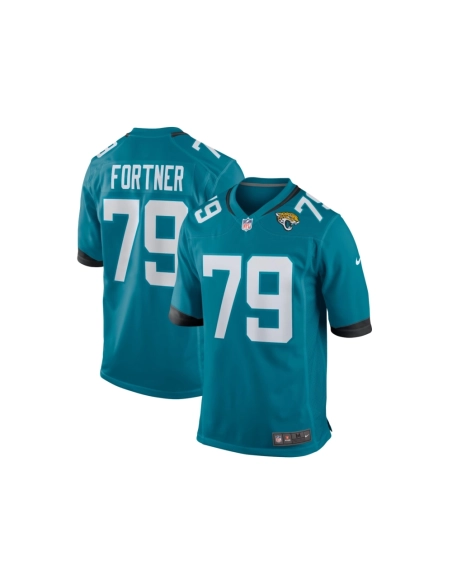 Mens Jacksonville Jaguars Luke Fortner Teal Game Jersey