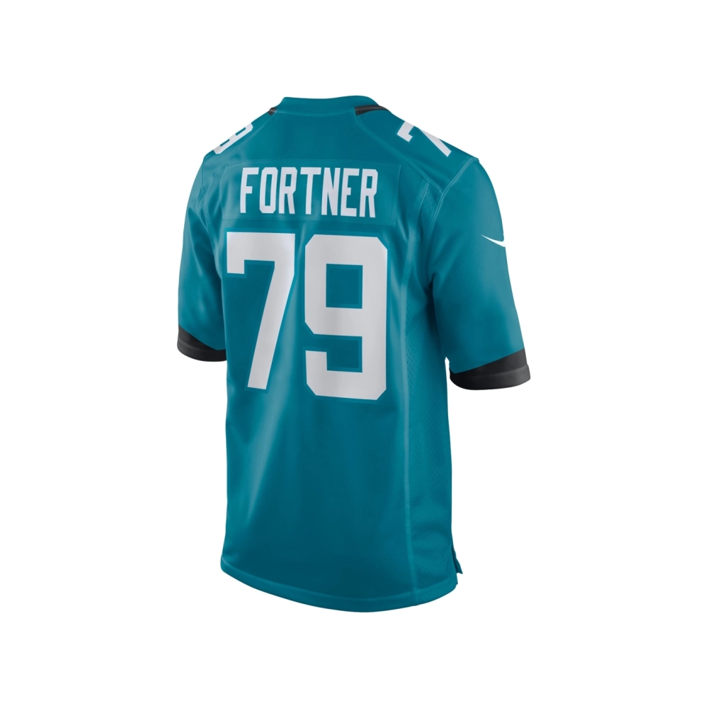 Mens Jacksonville Jaguars Luke Fortner Teal Game Jersey