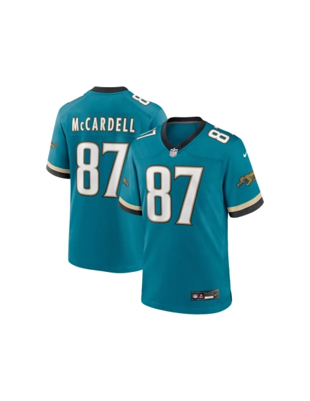 Mens Jacksonville Jaguars Keenan McCardell Teal Prowler Throwback Retired Player Game Jersey