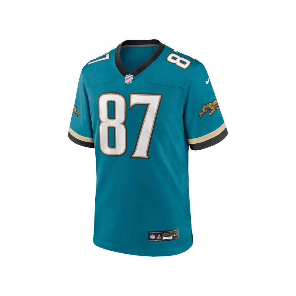 Mens Jacksonville Jaguars Keenan McCardell Teal Prowler Throwback Retired Player Game Jersey