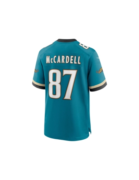 Mens Jacksonville Jaguars Keenan McCardell Teal Prowler Throwback Retired Player Game Jersey