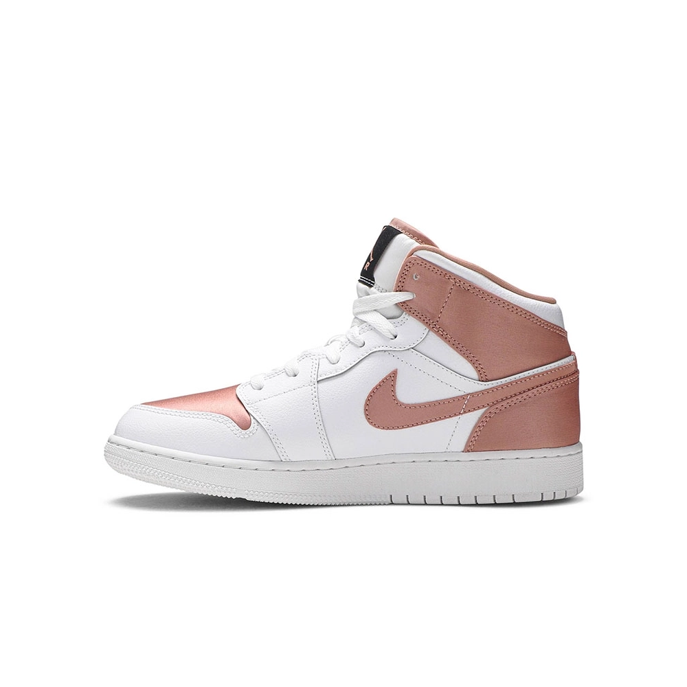 AIR JORDAN 1 MID GS WHITE ROSE GOLD 555112 190,AIR JORDAN 1 MID,Air Jordan