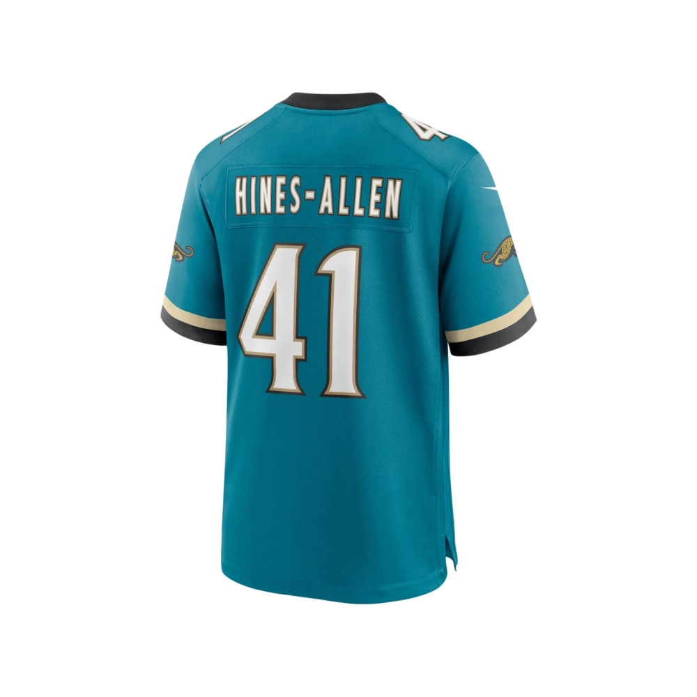 Mens Jacksonville Jaguars Josh Hines-Allen Teal Prowler Throwback Player Game Jersey