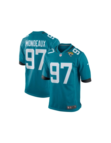 Mens Jacksonville Jaguars Henry Mondeaux Teal Game Jersey
