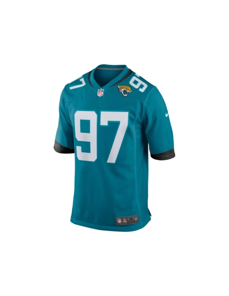Mens Jacksonville Jaguars Henry Mondeaux Teal Game Jersey